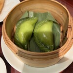 黄ニラと海老の翡翠餃子