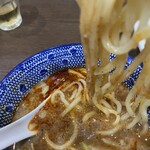 麺や 旅風車 - つけ汁との絡み具合