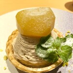 銀座 焼 新潟屋 - 甘味 季節のモンブラン