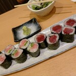 すし酒家 一歩 - 鉄火巻きはマグロがぎっしり詰まってます。