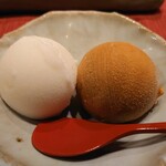 串かつ あーぼん - 左:ヨーグルトice,右:キャラメル味のice❤️