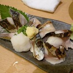 すし酒家 一歩 - 炙り〆鯖はもう少し生っぽい方が好みですが良い味付けで美味しかったです。