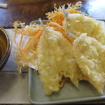 樹庵 - きすの天ぷら（600円）はふっくらしたきすが美味しい