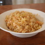 エビ　セロリ　チャーハン　トムヤムクン風