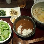 恵比寿でですけ - 冷やぶっかけうどんミニカレーライス付き