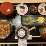 うなぎや源内 - 「源内ひつまぶし並(ご飯大盛)」