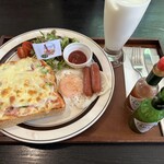 奈紬太 - トーストセット（ピザトースト）