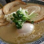 麺や マルショウ - 鶏白湯・塩-味玉チャーシュー増し(2014/4)