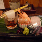 魚菜 由良 - 向付　ズームアップ