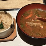 一椿 - 松茸ご飯と伊勢海老の赤だし