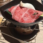 一椿 - 黒毛和牛のすき焼き  部位はロース