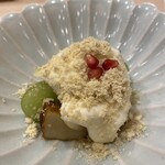 蕎麦割烹  倉田 - シャインマスカット、イチジク、マスカルポーネチーズ、水茄子、粟麩、