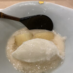 蕎麦割烹  倉田 - 自家製新生姜のアイスクリーム、桃