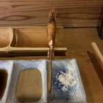 串かつ専門店 藍花 - エビですな。