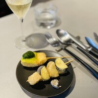 フレンチバルギンザ by plein - 串揚げの、季節の野菜＆鮮魚ジェノベーゼは◎