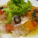 ハイファイブ - 鯛とサーモンのカルパッチョ