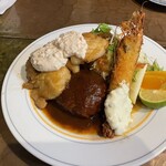 グラバー亭 - チキン南蛮とハンバーグ&海老フライ