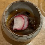 喜なさる - お通し① クラゲ酢の物
