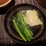 瀬里奈 - しゃぶしゃぶのスープで調理した野菜のうちの白菜などです。
