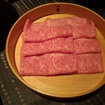 瀬里奈 - 鹿児島県産のA5黒毛和牛リブロースのしゃぶしゃぶ肉・その3です。