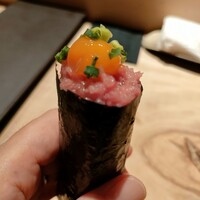 鮨 若尊 - 鮪の手巻き