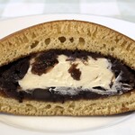 すずや どら焼き - ラムレーズン・断面