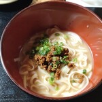 旅館　平利 - 冷たい稲庭うどんの担々麺。これもおいしい。