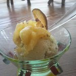 櫻櫻 - セットのデザート（キウィシャーベット）