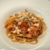 リストランテ エスト -  鶏もも肉のラグートマトソース スパゲッティーニ プロボローネチーズ添え