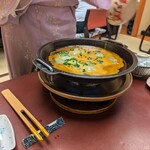 人形町今半 - 卵を鍋で