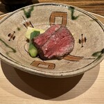温石 - 和牛の産地は失念しましたm(_ _)m 美味し過ぎて無言になってしまいました。