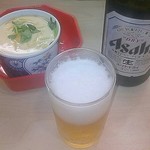 無添くら寿司 - ドライ中瓶500円　茶わん蒸し180円