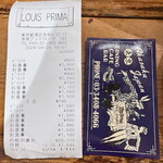 LOUIS PRIMA - N嬢にレジしてもらったら，お店のステッカーもらっちゃいました。この男女の絵はEシェフとママ？ 「東京」の字体がカッコ良い