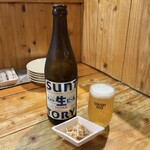スーパー居酒屋 鳥取 だいぜん - サントリー生ビール 中瓶/715円♪