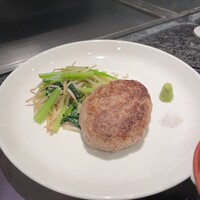 鉄板焼きすき焼きしゃぶしゃぶ いちふじ - Bランチ　ハンバーグ　塩わさびで