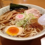 頑者 - ラーメン、大盛り！ 太麺もチャーシューも玉子も変わらずイイね！  