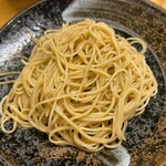 麺遊心 - 替え玉でお願いした多加水麺。こちらも細麺ストレートです。