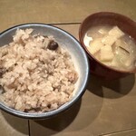しゃぶ八 - 季節の炊き込みご飯とお味噌汁