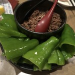しゃぶ八 - パリパリピーマン自家製肉味噌で
