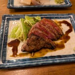 京橋 炉端焼 ロバ - ほろ酔いセット牛タタキ