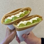 オザキクレープ - 贅沢シャインマスカットホイップ