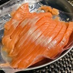 まちの駅 標津サーモンプラザ 売店 - 料理写真:売店で売っていた標津サーモンルイベ580円