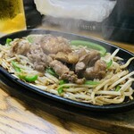 琥羊 - サフォークラムの鉄板焼き1300円