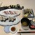 秋田港 - 料理写真:秋田港地魚握り五種、あきたのご馳走尽くし、サバと梅肉のあて巻き、柚子真鯛のあて巻き、小いわし磯辺天麩羅、自家製茶碗蒸し、ぎばさの味噌汁