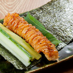 台所ソラマメ 東村 - はもしん。鱧の照り焼きと焼海苔と