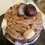 LatteArt-Bar Z.E.R.O - 栗とチョコのモンブランパイかき氷