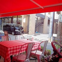 表参道 バッカス - テラスからの眺望。テラスのわんこ達が可愛い
