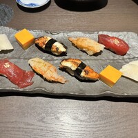 北新地 すし通 - マグロ、甘海老、鰻、玉子、べったら