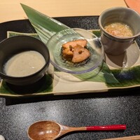 鮨と酒 魚伸 - 先付の３品。