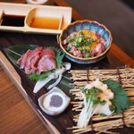 古馬商店 - 馬刺し三点盛り合わせ